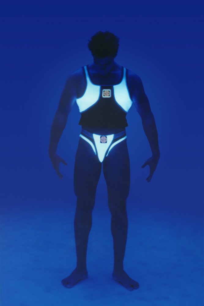 UV blacklight fitness photography